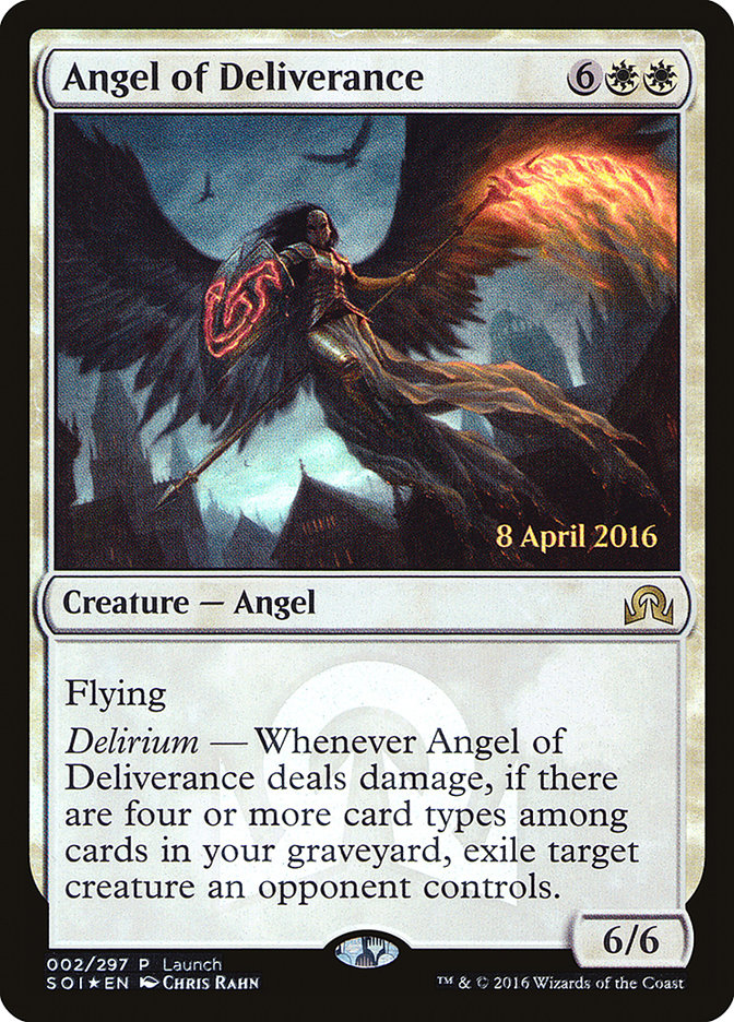 Angel of Deliverance (Prerelease) [Shadows over Innistrad Promos] Magic: The Gathering