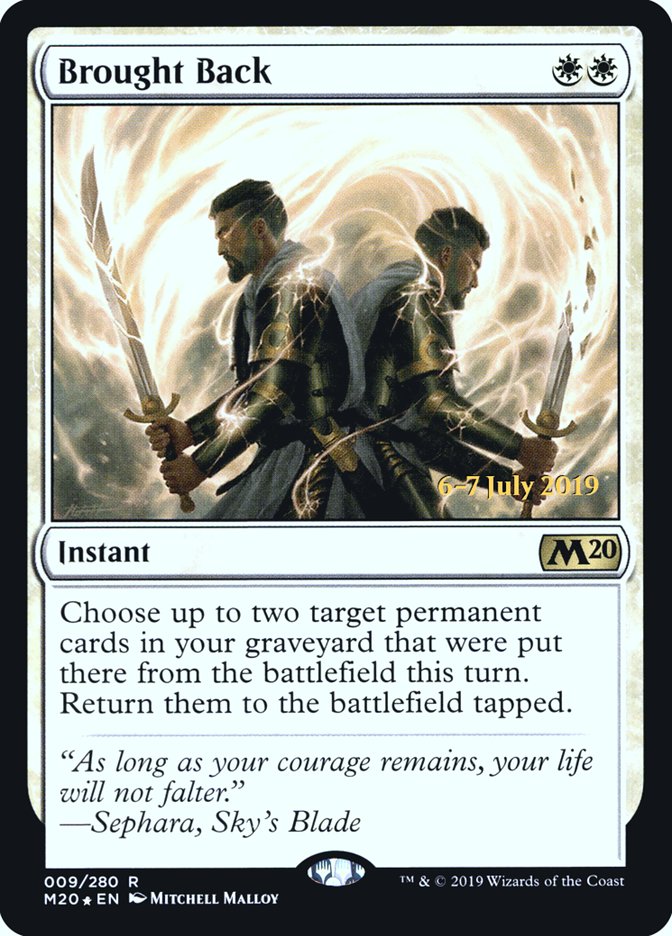 Brought Back [Core Set 2020 Prerelease Promos] Magic: The Gathering