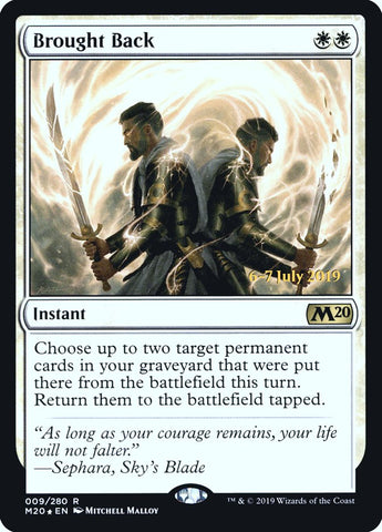 Brought Back [Core Set 2020 Prerelease Promos] Magic: The Gathering
