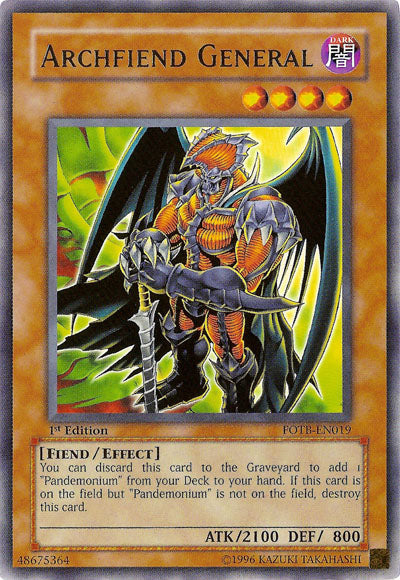 Archfiend General [FOTB-EN019] Rare Yu-Gi-Oh!