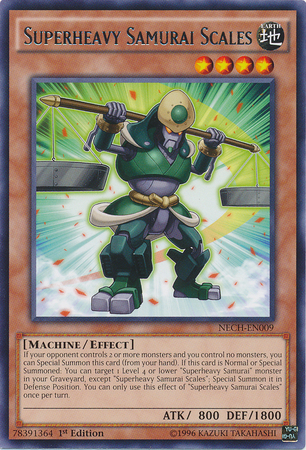 Superheavy Samurai Scales [NECH-EN009] Rare Yu-Gi-Oh!
