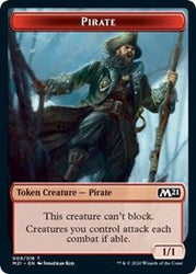 Pirate // Treasure Double-Sided Token [Core Set 2021 Tokens] Magic: The Gathering