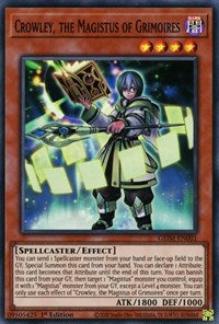 Crowley, the Magistus of Grimoires [GEIM-EN001] Super Rare Yu-Gi-Oh!