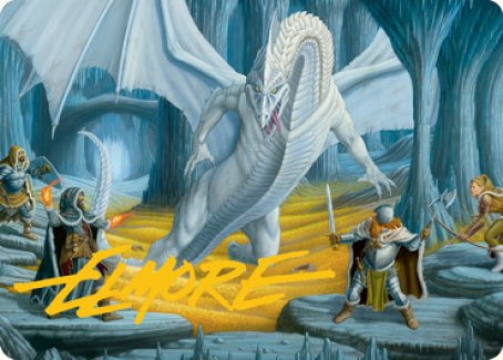 Cave of the Frost Dragon Art Card (Gold-Stamped Signature) [Dungeons & Dragons: Adventures in the Forgotten Realms Art Series] Magic: The Gathering