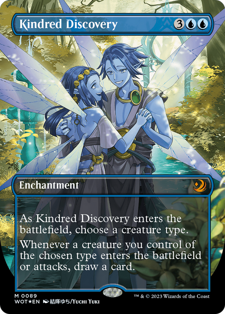 Kindred Discovery (Anime Borderless) (Confetti Foil) [Wilds of Eldraine: Enchanting Tales] Magic: The Gathering