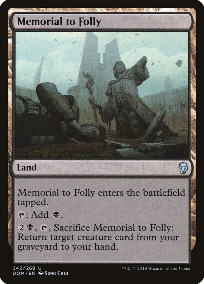 Memorial to Folly [Dominaria] Magic: The Gathering