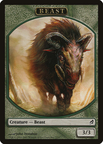 Beast Token [Lorwyn Tokens] Magic: The Gathering