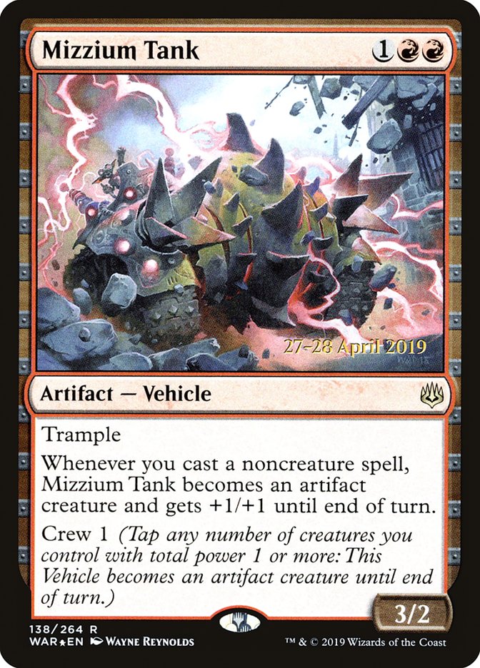 Mizzium Tank [War of the Spark Prerelease Promos] Magic: The Gathering