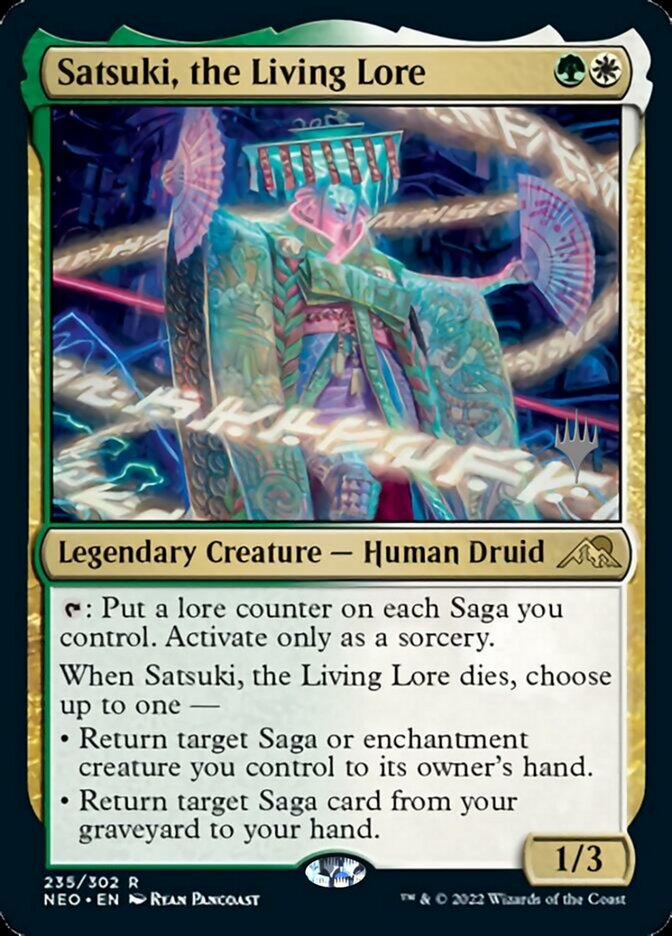 Satsuki, the Living Lore (Promo Pack) [Kamigawa: Neon Dynasty Promos] Magic: The Gathering