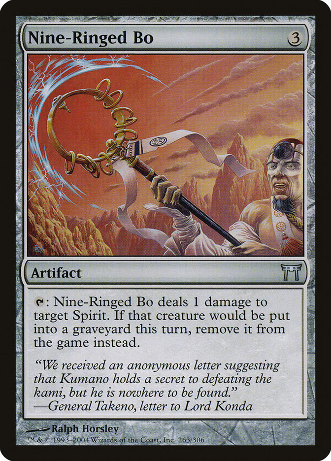 Nine-Ringed Bo [Champions of Kamigawa] Magic: The Gathering