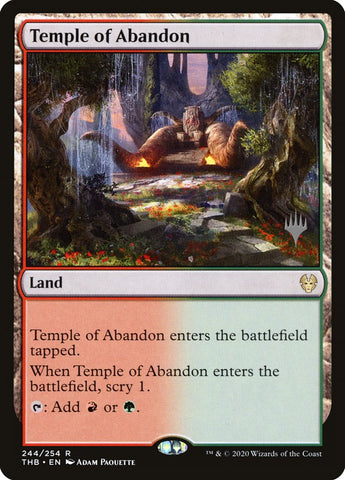 Temple of Abandon (Promo Pack) [Theros Beyond Death Promos] Magic: The Gathering
