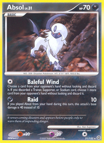 Absol (21/132) [Diamond & Pearl: Secret Wonders] Pokémon