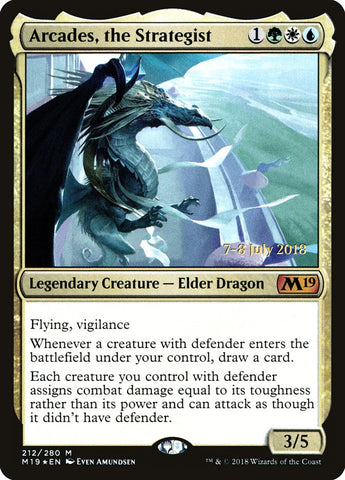 Arcades, the Strategist [Core Set 2019 Prerelease Promos] Magic: The Gathering