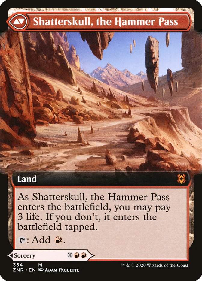 Shatterskull Smashing // Shatterskull, the Hammer Pass (Extended Art) [Zendikar Rising] Magic: The Gathering