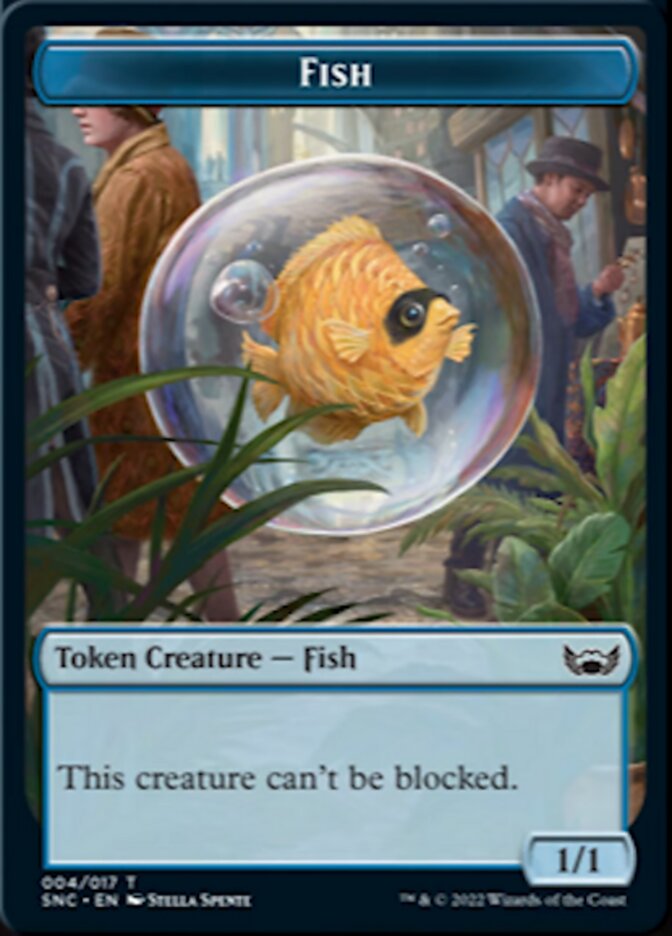 Fish // Angel Double-Sided Token [Streets of New Capenna Tokens] Magic: The Gathering