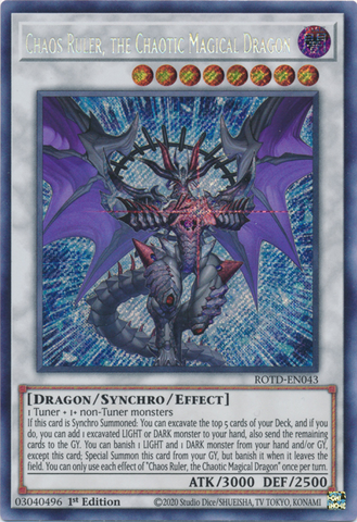 Chaos Ruler, the Chaotic Magical Dragon [ROTD-EN043] Secret Rare Yu-Gi-Oh!
