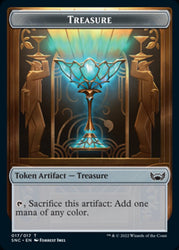 Treasure (017) // Angel Double-Sided Token [Streets of New Capenna Tokens] Magic: The Gathering