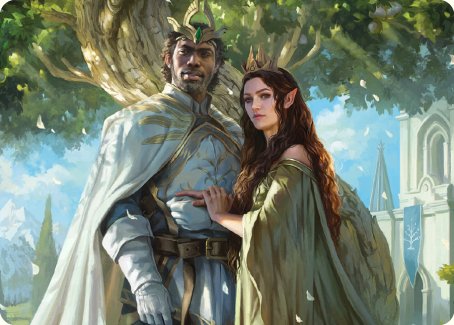 Aragorn and Arwen, Wed Art Card [The Lord of the Rings: Tales of Middle-earth Art Series] Magic: The Gathering