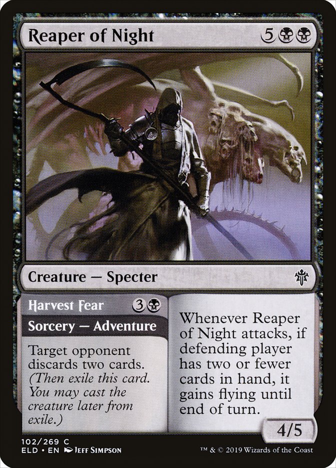 Reaper of Night // Harvest Fear [Throne of Eldraine] Magic: The Gathering