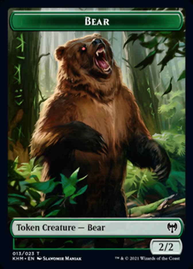 Bear Token [Kaldheim Tokens] Magic: The Gathering