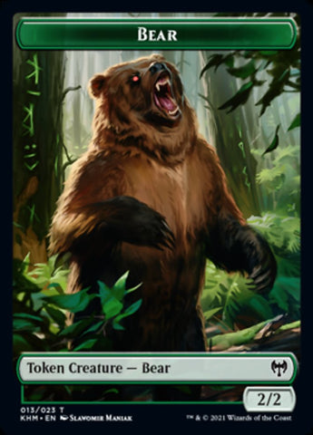 Bear Token [Kaldheim Tokens] Magic: The Gathering