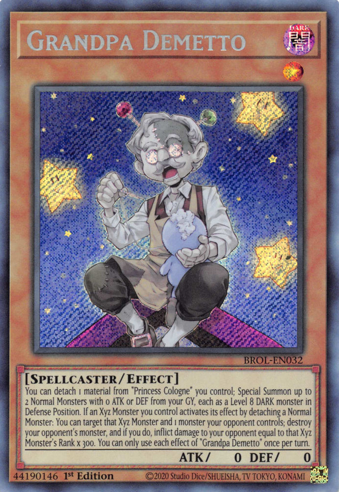 Grandpa Demetto [BROL-EN032] Secret Rare Yu-Gi-Oh!