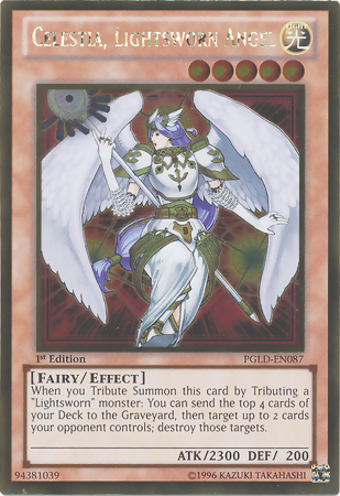 Celestia, Lightsworn Angel [PGLD-EN087] Gold Rare Yu-Gi-Oh!