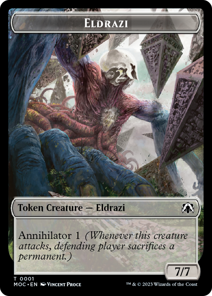 Goblin // Eldrazi Double-Sided Token [March of the Machine Commander Tokens] Magic: The Gathering