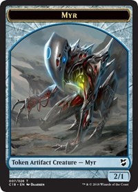 Myr (007) // Construct (020) Double-Sided Token [Commander 2018 Tokens] Magic: The Gathering
