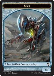 Myr (007) // Construct (020) Double-Sided Token [Commander 2018 Tokens] Magic: The Gathering