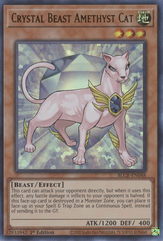 Crystal Beast Amethyst Cat [BLCR-EN048] Ultra Rare Yu-Gi-Oh!