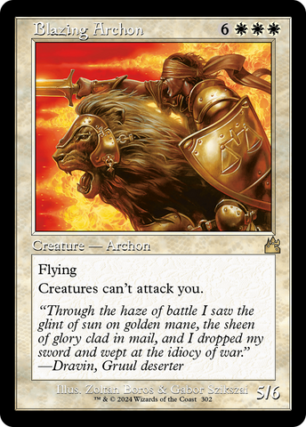 Blazing Archon (Retro Frame) [Ravnica Remastered] Magic: The Gathering