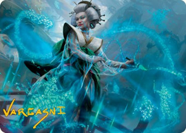Bearer of Memory Art Card (Gold-Stamped Signature) [Kamigawa: Neon Dynasty Art Series] Magic: The Gathering