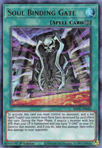 Soul Binding Gate [BROL-EN022] Ultra Rare Yu-Gi-Oh!