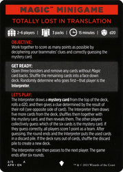 Totally Lost in Translation (Magic Minigame) [Dungeons & Dragons: Adventures in the Forgotten Realms Minigame] Magic: The Gathering