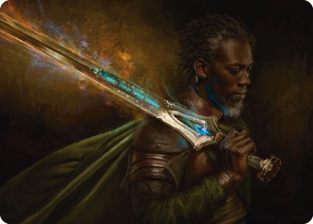 Anduril, Flame of the West Art Card [The Lord of the Rings: Tales of Middle-earth Art Series] Magic: The Gathering