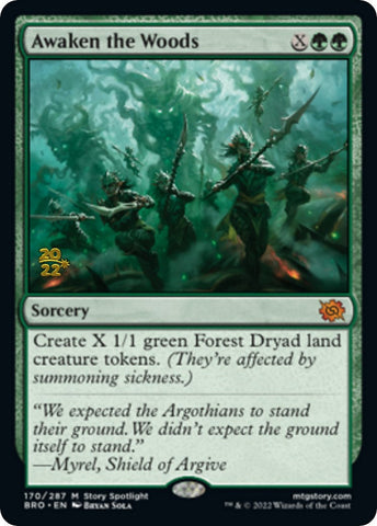 Awaken the Woods [The Brothers' War Prerelease Promos] Magic: The Gathering