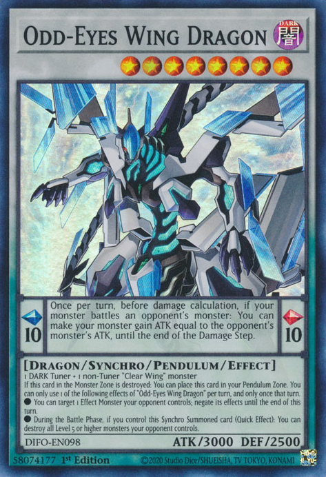 Odd-Eyes Wing Dragon [DIFO-EN098] Super Rare Yu-Gi-Oh!