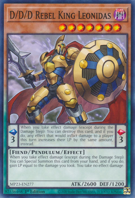 D/D/D Rebel King Leonidas [MP23-EN277] Common Yu-Gi-Oh!