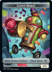 Clown Robot (003) // Food (010) Double-Sided Token [Unfinity Tokens] Magic: The Gathering