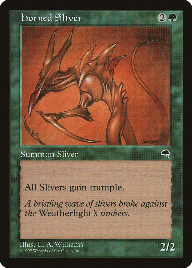 Horned Sliver [Tempest] Magic: The Gathering