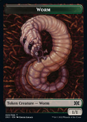 Worm // Aven Initiate Double-Sided Token [Double Masters 2022 Tokens] Magic: The Gathering