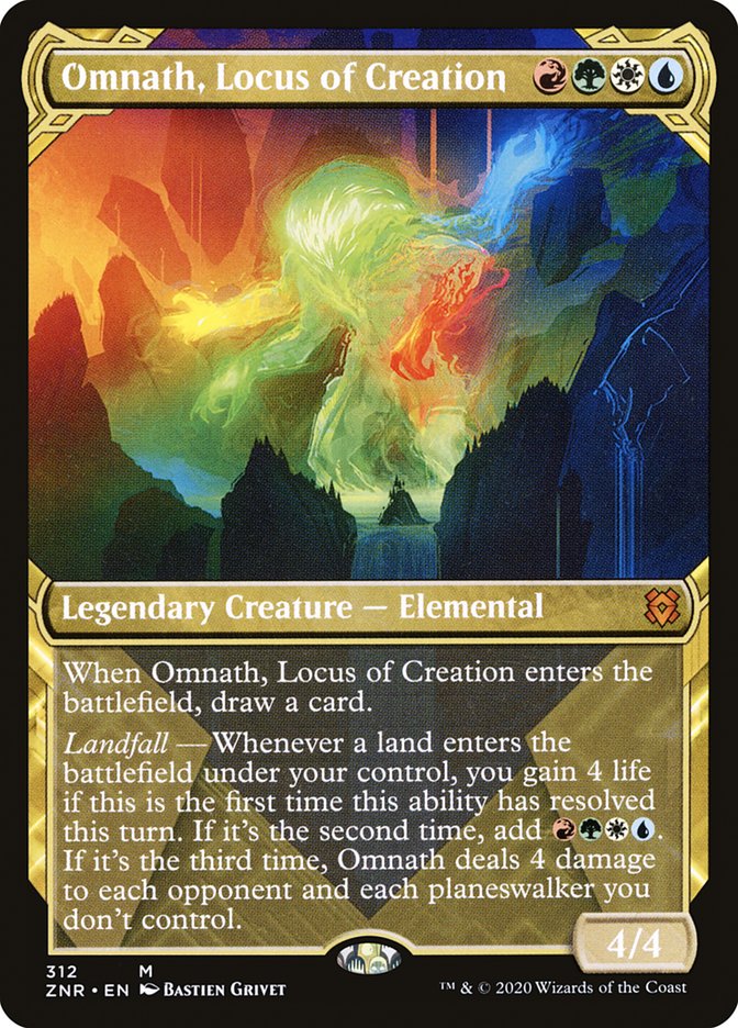 Omnath, Locus of Creation (Showcase) [Zendikar Rising] Magic: The Gathering