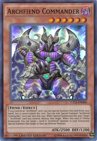Archfiend Commander [CT11-EN006] Super Rare Yu-Gi-Oh!