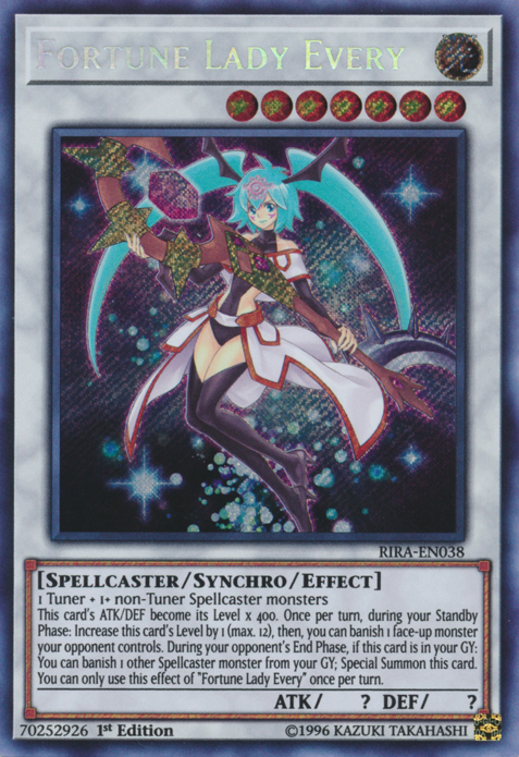 Fortune Lady Every [RIRA-EN038] Secret Rare Yu-Gi-Oh!