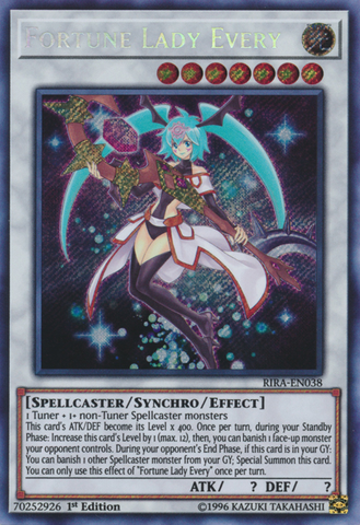 Fortune Lady Every [RIRA-EN038] Secret Rare Yu-Gi-Oh!