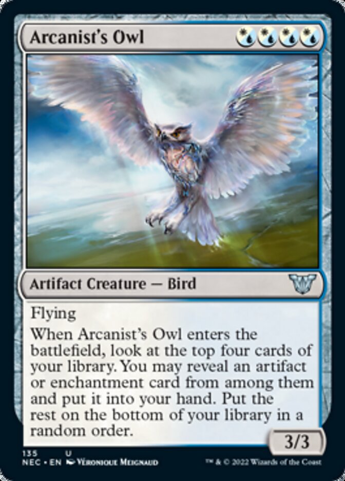 Arcanist's Owl [Kamigawa: Neon Dynasty Commander] Magic: The Gathering