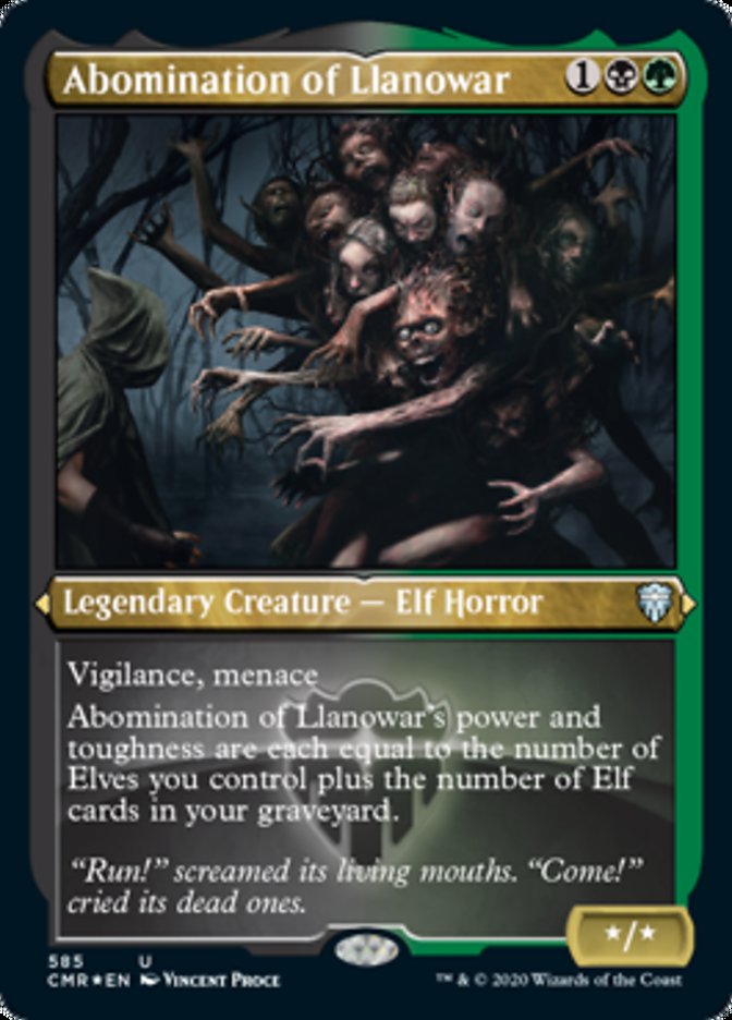 Abomination of Llanowar (Etched) [Commander Legends] Magic: The Gathering