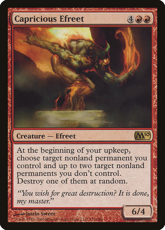 Capricious Efreet [Magic 2010] Magic: The Gathering