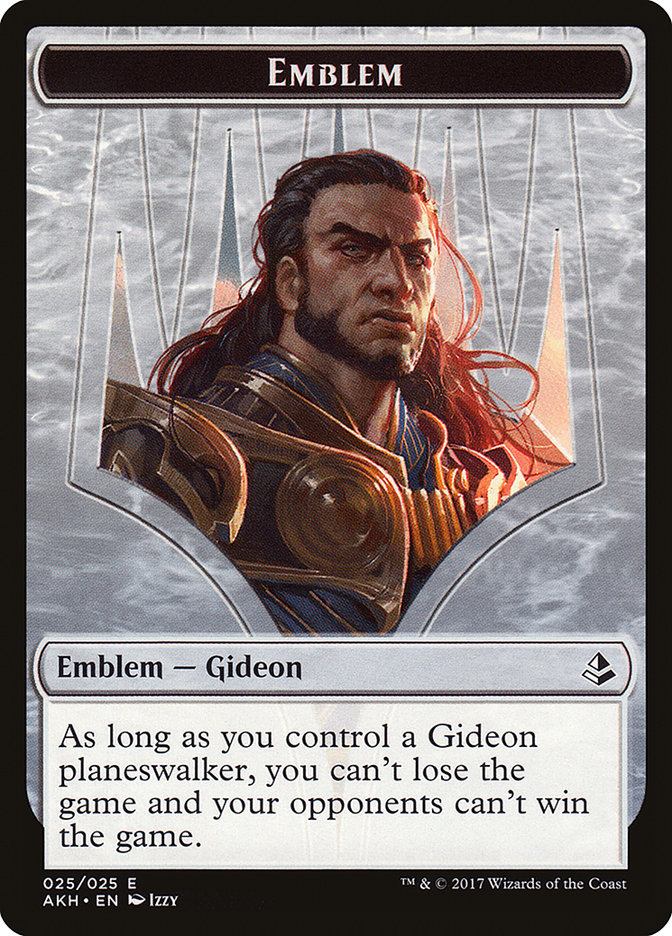 Gideon of the Trials Emblem [Amonkhet Tokens] Magic: The Gathering